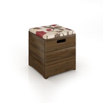 9070 puff imbuia floral bege vermelho