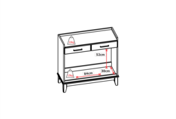 MPO Móveis - Aparador 02 Gavetas 