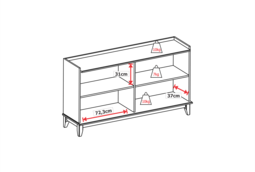 MPO Móveis - Buffet 04 Portas 